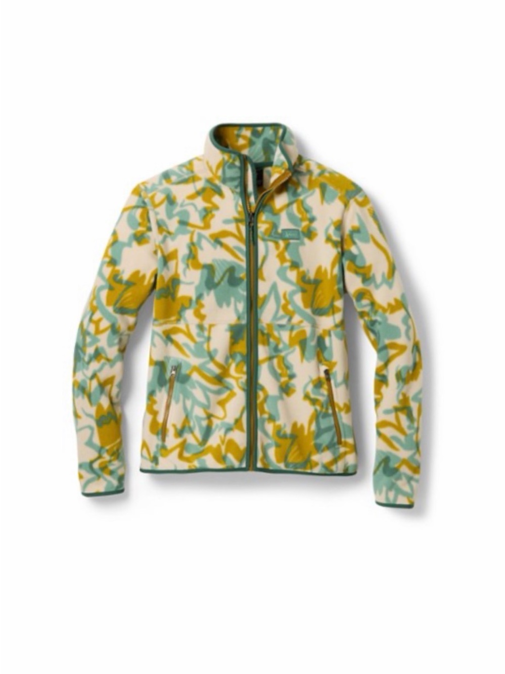 REI Trailmade Fleece in Cream, Yellow, Green, ECRU Riverside